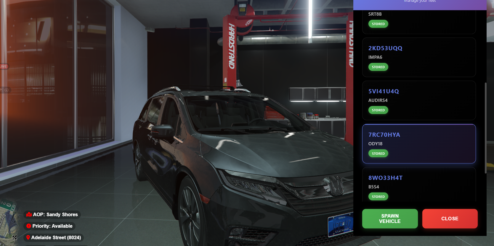 Spawning a Vehicle