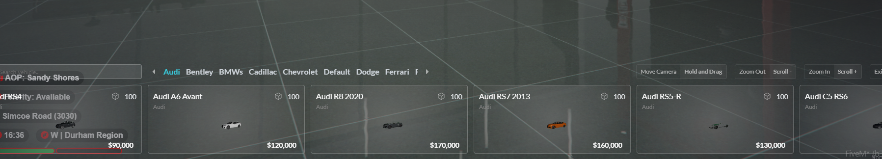 Browsing Vehicle Categories